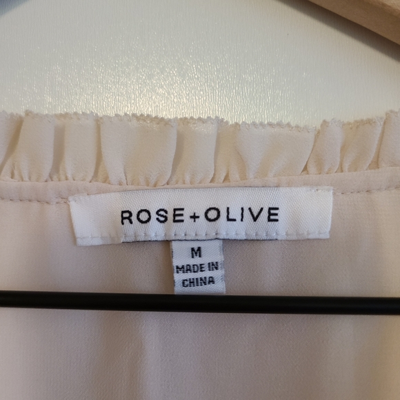 Rose and Olive long sleeve tie front blouse blush - Picture 7 of 8